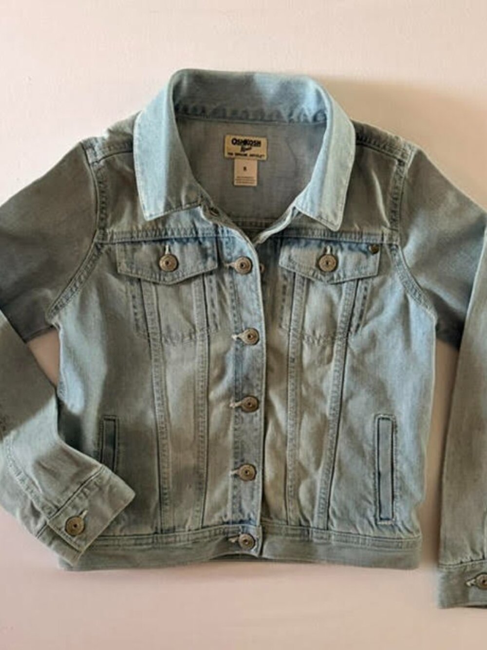 Light Wash Denim Jacket Kids Youth 8